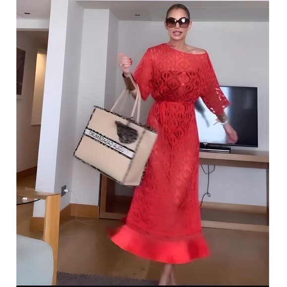 BLOGGER'S FAVE! Zara Red Knit Tunic Dress NWT - Picture 14 of 16